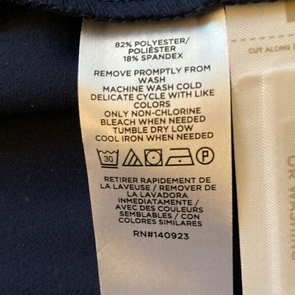 Loft Lou & Grey NWOT Color-block Luvstretch Zip Jacket. Navy/Kelly Green. Size S - Picture 8 of 8